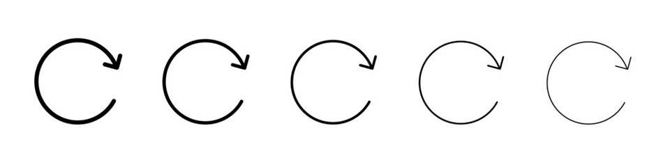 Refresh icon flat illustration set logo