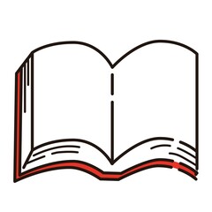 本のシンプルなフレームイラスト素材