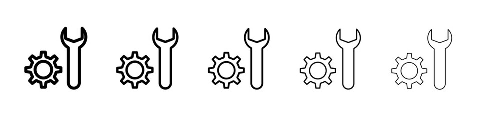 Repair icon flat illustration set logo