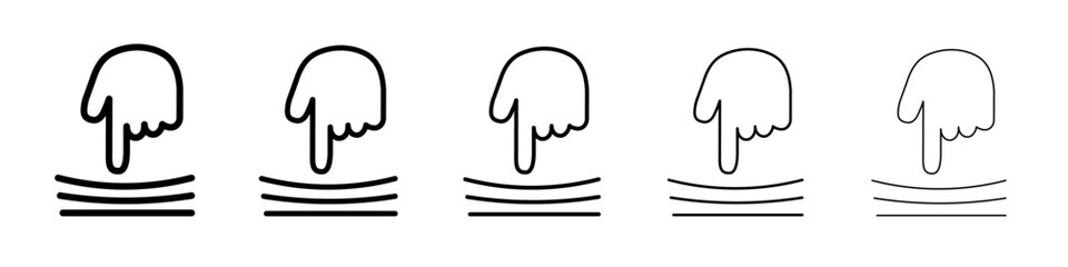 Resilience material icon flat illustration set logo