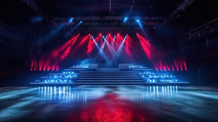 Vibrant and Stunning Nightclub Interior with a Colorful Atmosphere Title of bright beautiful night club