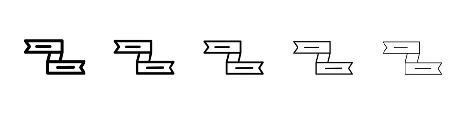 Sash icon flat illustration set logo