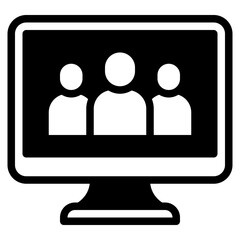 Team Collaboration Icon on Screen