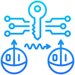 Quantum Key Distribution Icon