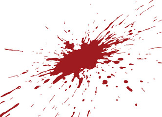Red Blood Splatter Vector