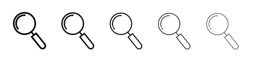 search icon flat illustration set logo