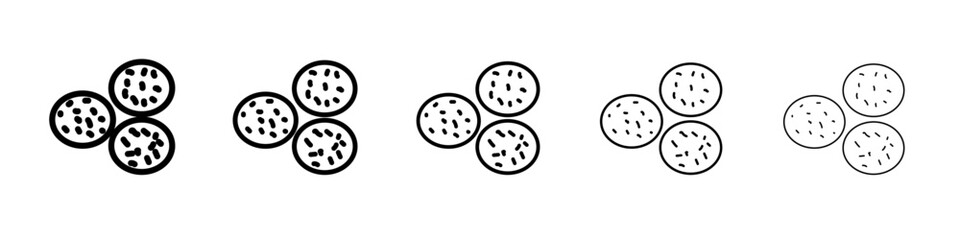 shaobing icon flat illustration set logo