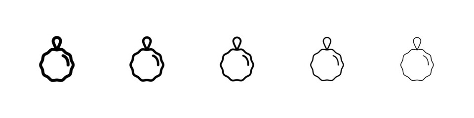 Shower sponge ball icon flat illustration set logo