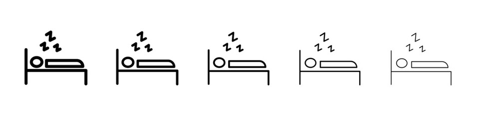 Sleep Icon flat illustration set logo