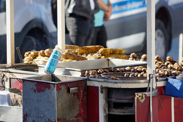 roasted chestnuts in the streets of istanbul