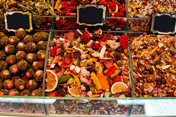 aromatic tea at the grand bazaar in istanbul