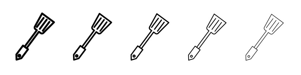 spatula icon flat illustration set logo