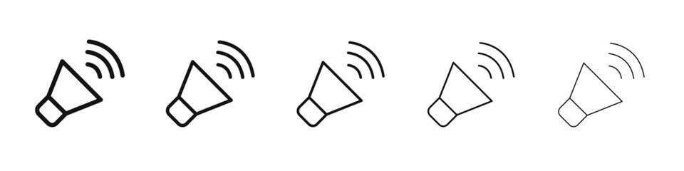 Speaker icon flat illustration set logo