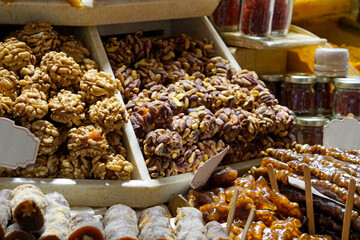 tasty turkish delights at the grand bazaar in istanbul