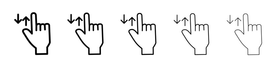 Swipe up and down icon flat illustration set logo © Mincraft