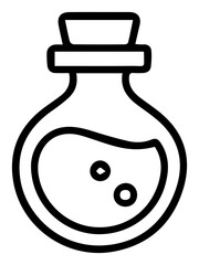 Potion Bottle Icon Mysterious Brew Awaiting Use for Magic or Science