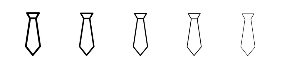 Tie icon flat illustration set logo