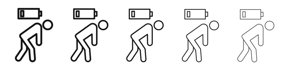 Tired icon flat illustration set logo