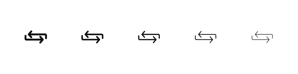 Transfer arrows Icon flat illustration set logo