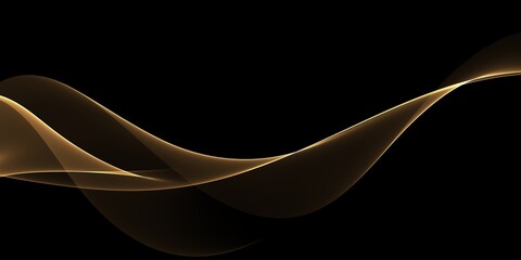 Glowing golden magic light effect. Graphics of neon lines motion. Abstract light lines of movement and speed.