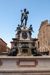 The Fountain of Neptune in Bologna, Italy 
