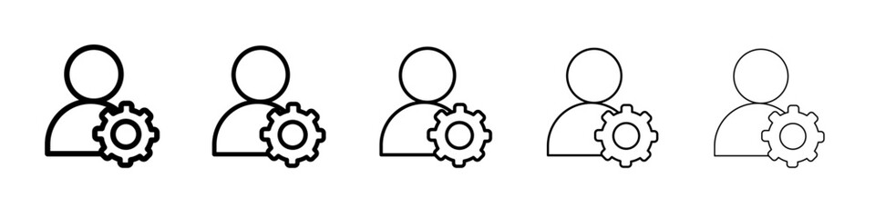 User Management Icon flat illustration set logo