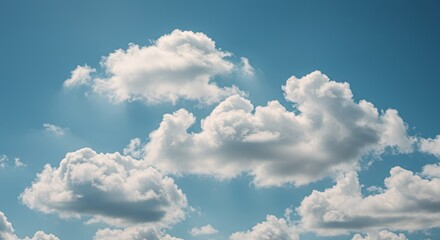 Serene Cumulus Cloudscape: A Daydream in Blue Skies