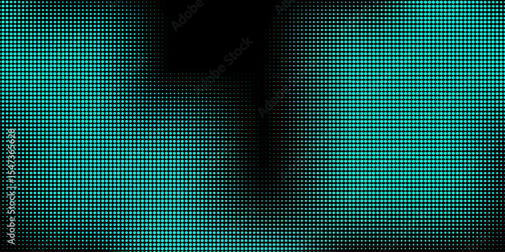 Poster teal black halftone pattern – abstract gradient grid pixel background.