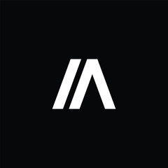 Sleek IA, AA and letter M white monogram on black background. A bold, minimalist logo ideal for luxury, architecture, or tech branding
