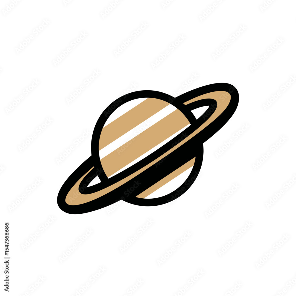 Poster planet rotates isolated stylized galaxy space exploration celestial object astronomy