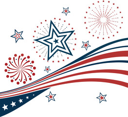 4th of July Fireworks Backgrounds – Patriotic USA Independence Day Designs