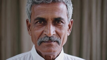 Distinguished professor with salt and pepper hair and mustache wearing glasses, looking thoughtfully at camera, representing intellectual depth and academic expertise