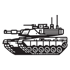 Obraz premium Battle Tank Clipart Military Vehicle Art Sublimation