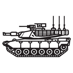 Naklejka premium Military Tank Illustration Design for Sublimation Projects
