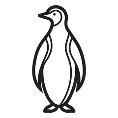 Penguin Silhouette Vector Icon