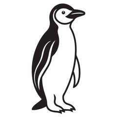 Penguin Silhouette Vector Icon