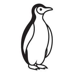 Penguin Silhouette Vector Icon