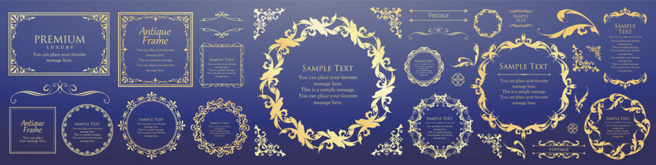 Fashionable frame. Design template. A set of gorgeous foreheads.
