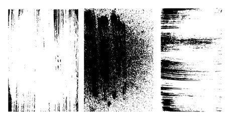 Grunge textures set. Collection of vector overlay, distress, textures .Simply Place texture over any Object to Create grunge, splattered ,dirty effect .Various distressed backgrounds for your design. 