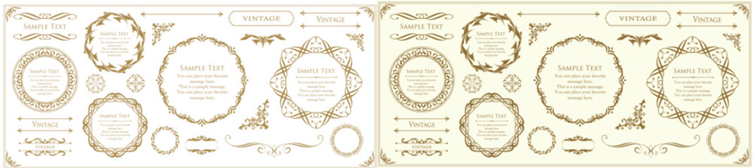 Fashionable frame. Design template. A set of gorgeous foreheads.
