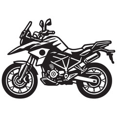 Obraz premium High Quality Dual Sport Bike Clipart Classic Motorcycle Silhouettes for Sublimation Projects and Art