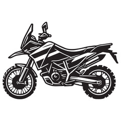 Dual Sport Bike Design Clipart High Quality Motorcycle Silhouettes for Sublimation Projects

