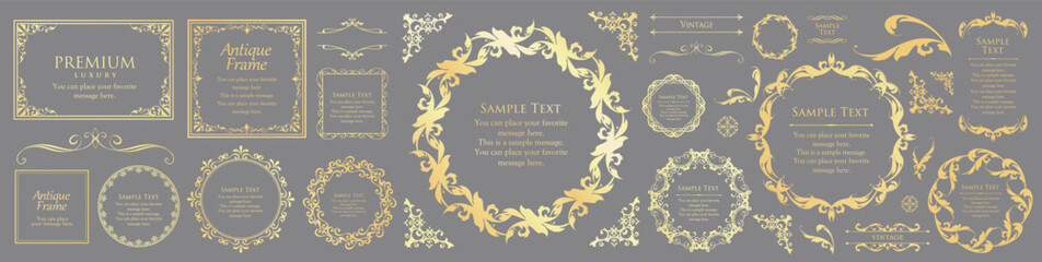 Fashionable frame. Design template. A set of gorgeous foreheads.
