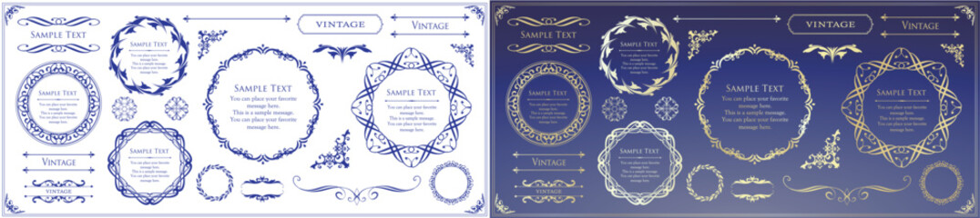 Fashionable frame. Design template. A set of gorgeous foreheads.
