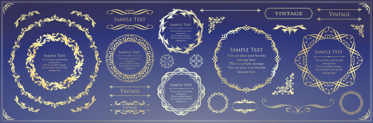 Fashionable frame. Design template. A set of gorgeous foreheads.
