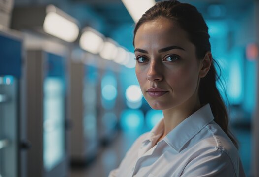 Lab supervisor overseeing an abrasion test machine in a modern facility