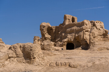 Turpan, China: The ruins of the Jiaohe ancient city in Turfan, Xinjiang in northwest China