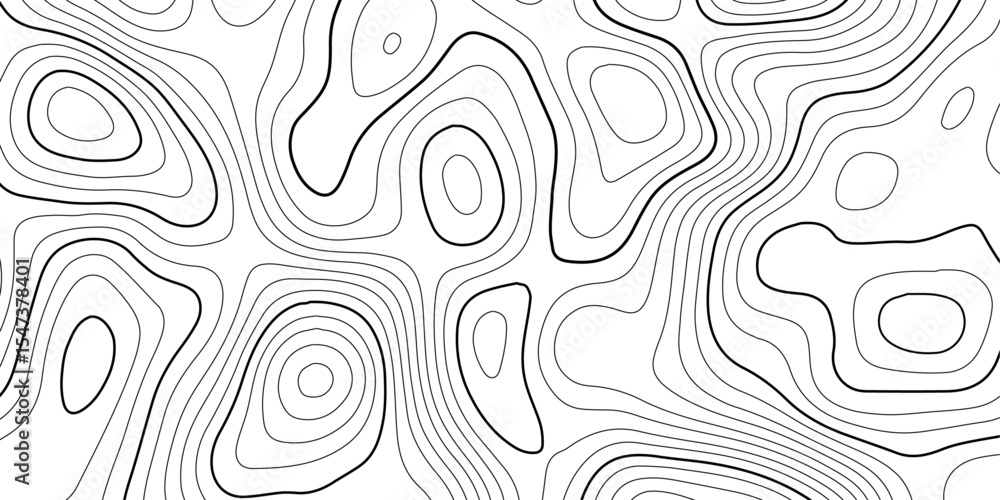 Poster geometric topographic background with fluid curves and contour lines.