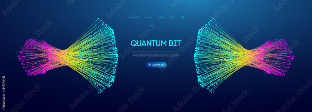 Aufkleber background with data and abstract tech line design in vibrant blue. network powered by ai and digita