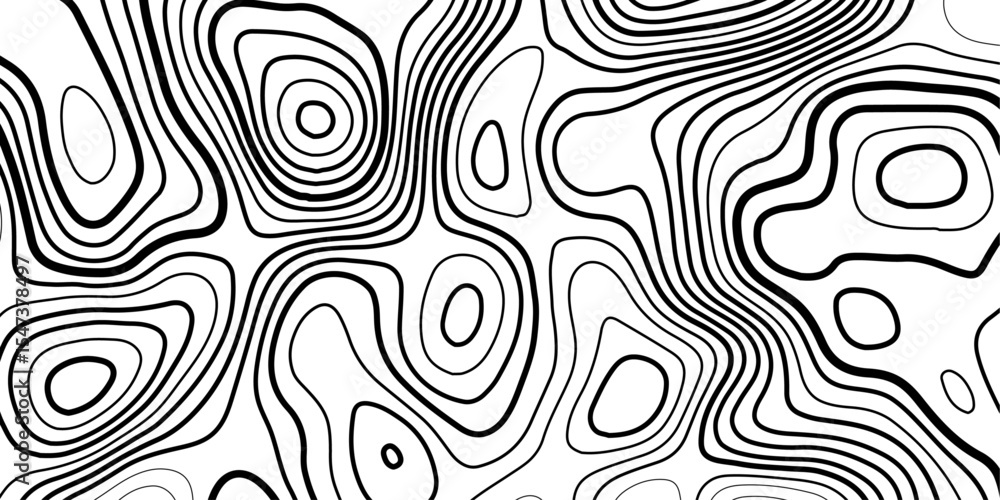 Aufkleber geometric topographic line pattern – modern minimalist mapping texture.